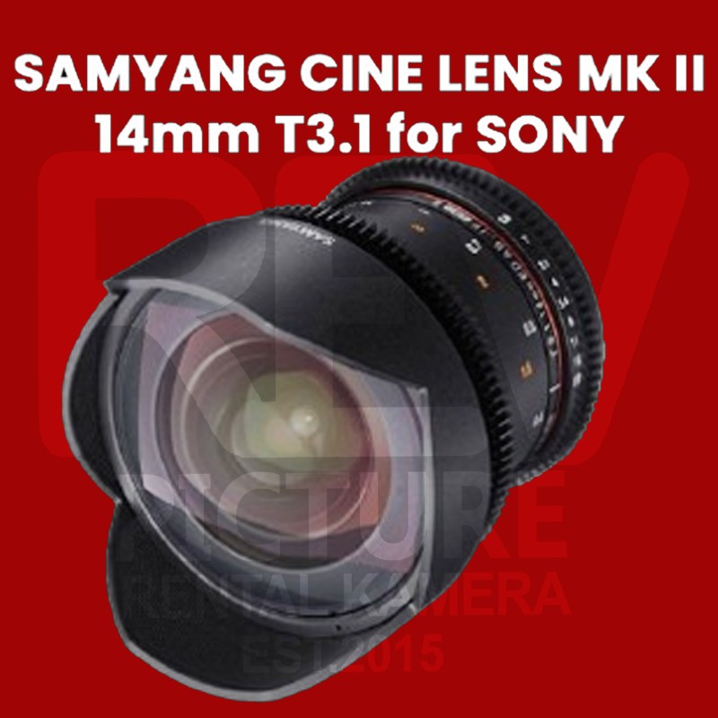 Samyang cine lens mk II 14mm T3.1 for sony